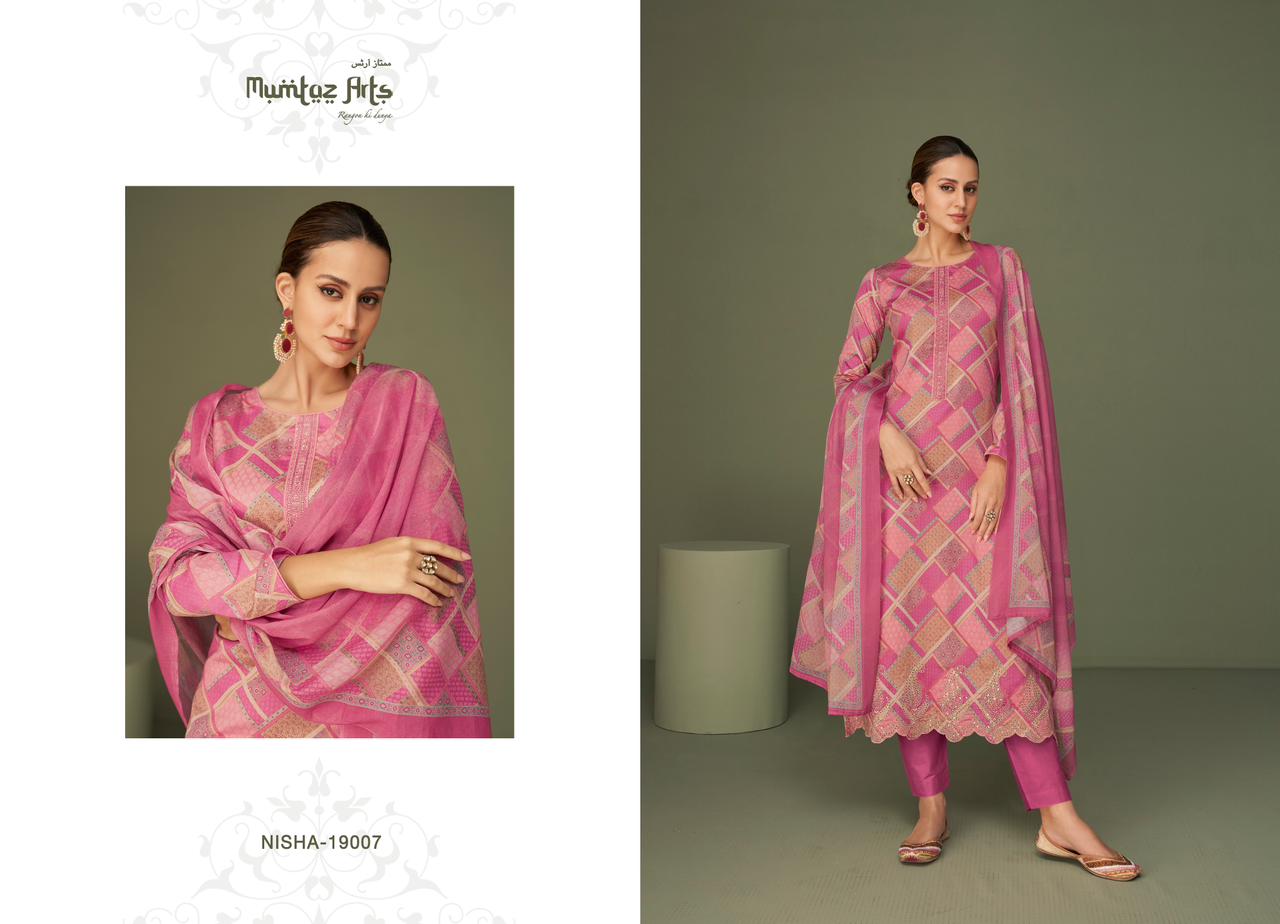 Nisha By Mumtaz 19001-19008 Cotton Dress Material Catalog